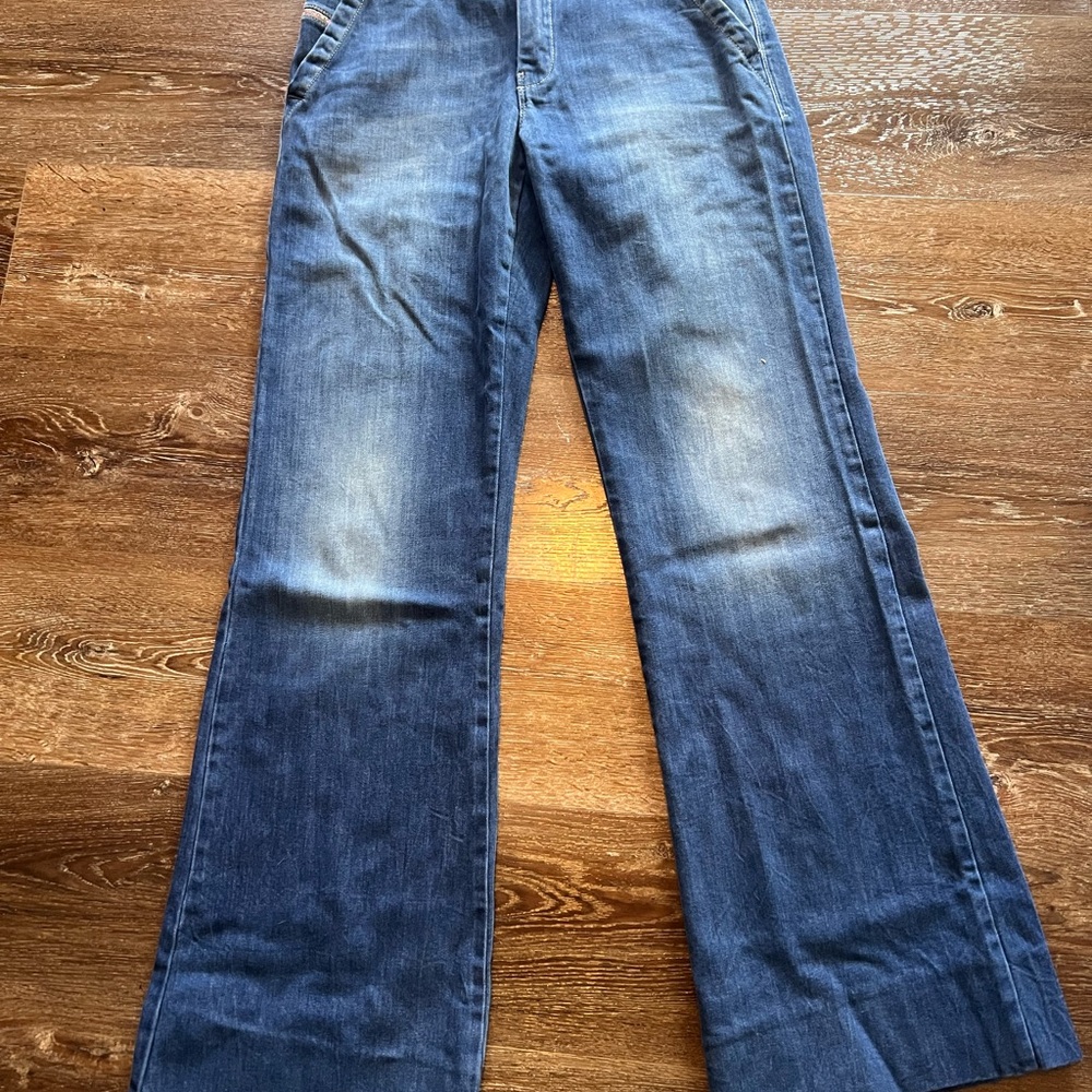 Diesel Blue Flare Wide Leg Jeans